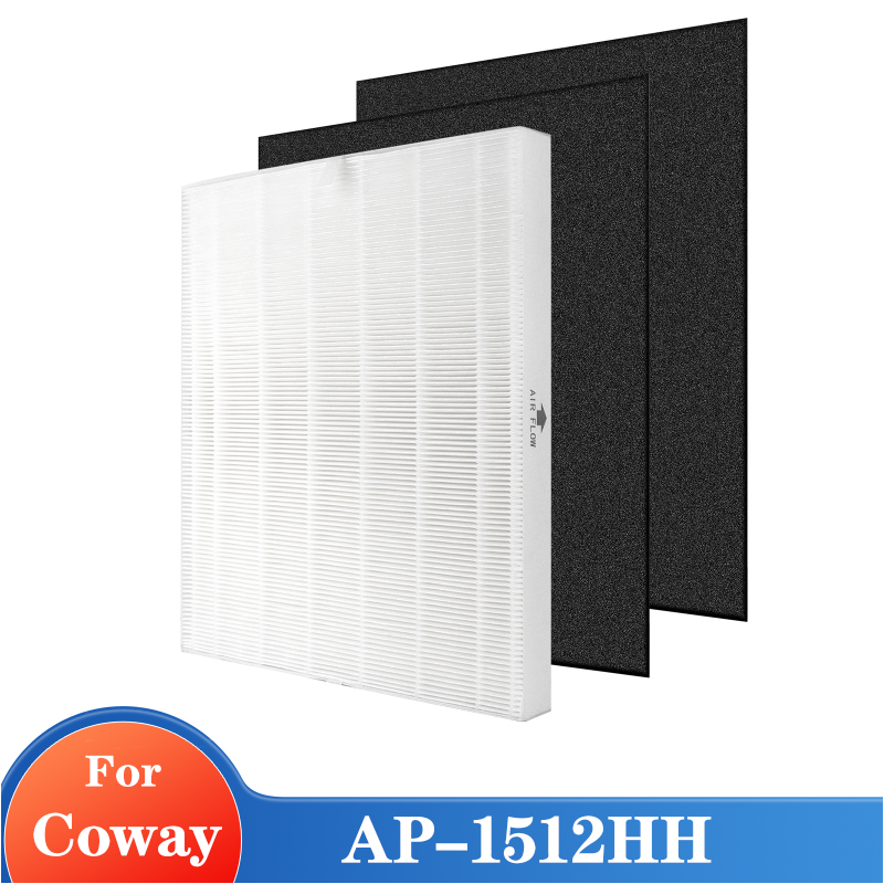 Coway Air Purifier Ap-1512Hh - Cowayピース/セット-交換用空気清浄機,スレッドAP-1512HH用,カーボン380*330 * 35mm/380*330*5mm,2個
