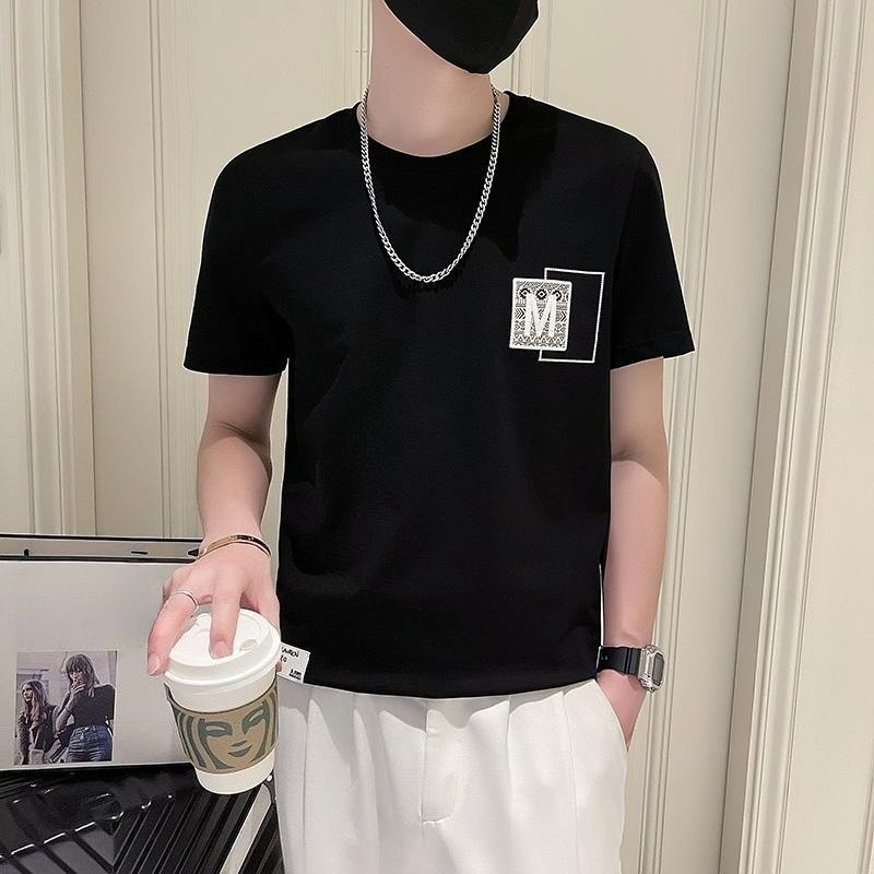 トレンディなメンズ半袖トップス 夏用 韓国風 クールなストリ - Korean Daily Lifestyle のレビューと価格