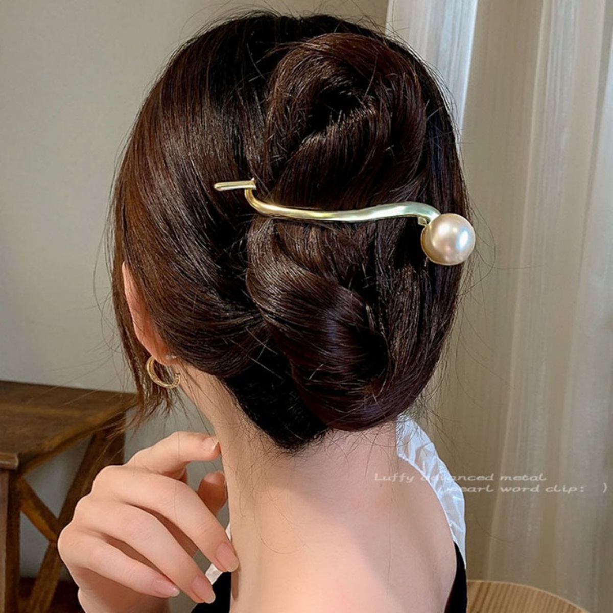 エレガントなグリッターパールヘアクリップ レディース トレン - Korean Girl Lifestyle のレビューと価格