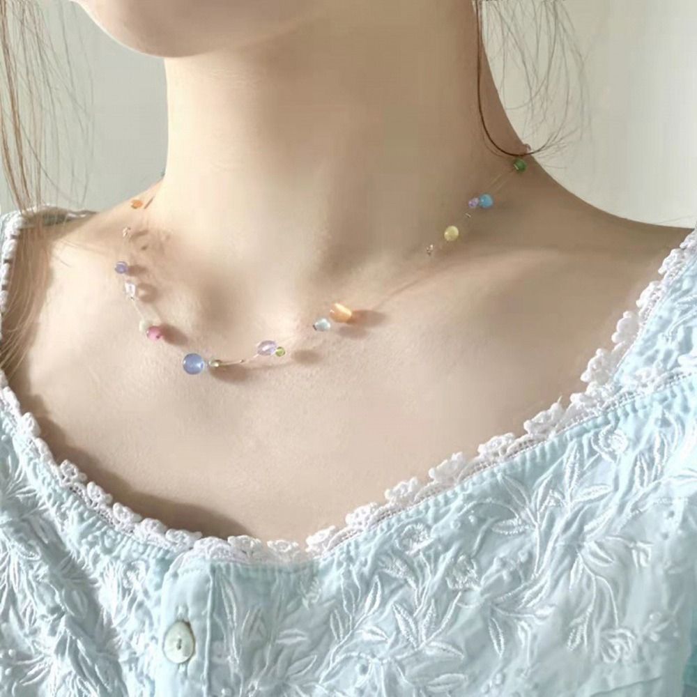 スイートアロイ韓国風ネックレス樹脂カラフルビーズY2kネック - Korean Girl Lifestyle のレビューと価格